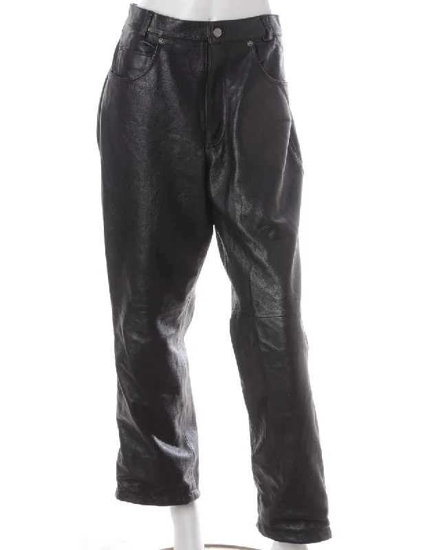 Label Bella Leather Cropped Trouser