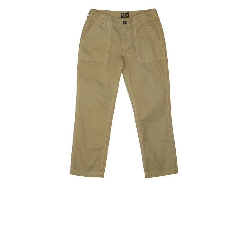 Military Cotton Twill Crop Pant - New Khaki