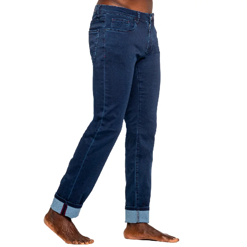 Navy Super Stretch Slim Fit Jeans - 34" Length