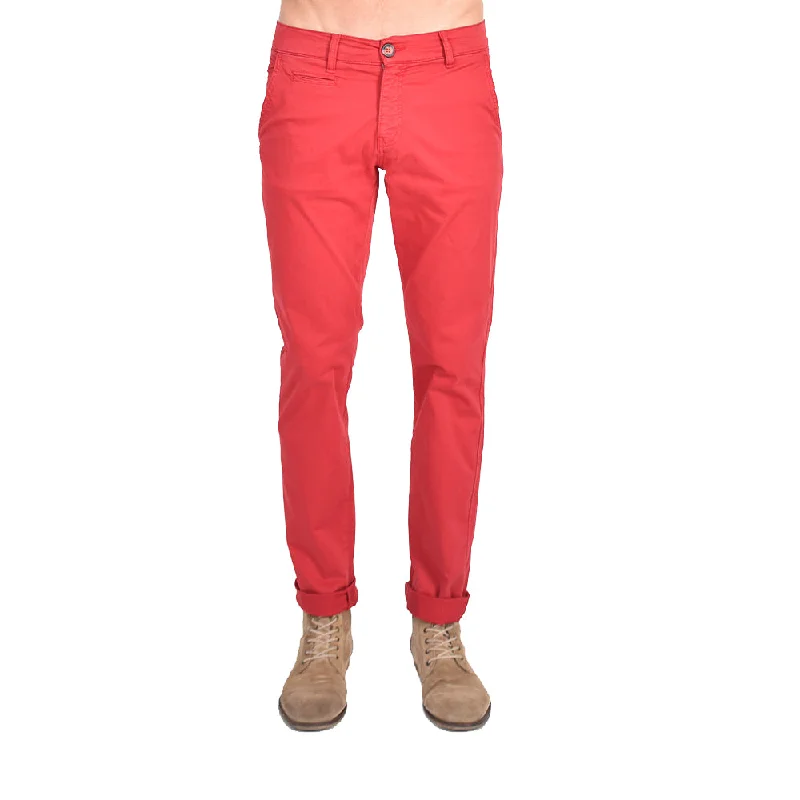 Slim Fit Chino Pants - Ruby Red