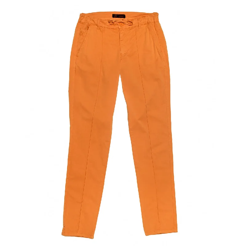 Chino Pants w/ Drawstring Waist - Creamsicle Orange