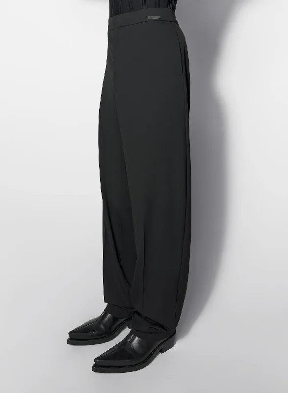 black laced up tailoring trousers