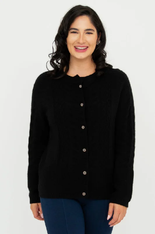 Persimmon Sweater, Black, 100% Cashmere